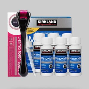 Combo Minoxidil 6 Frascos + Derma Roller