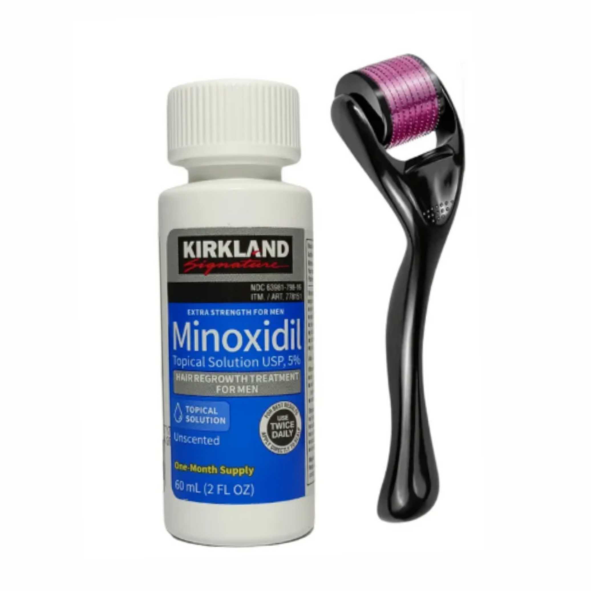 Combo Minoxidil 1 frasco + Derma Roller
